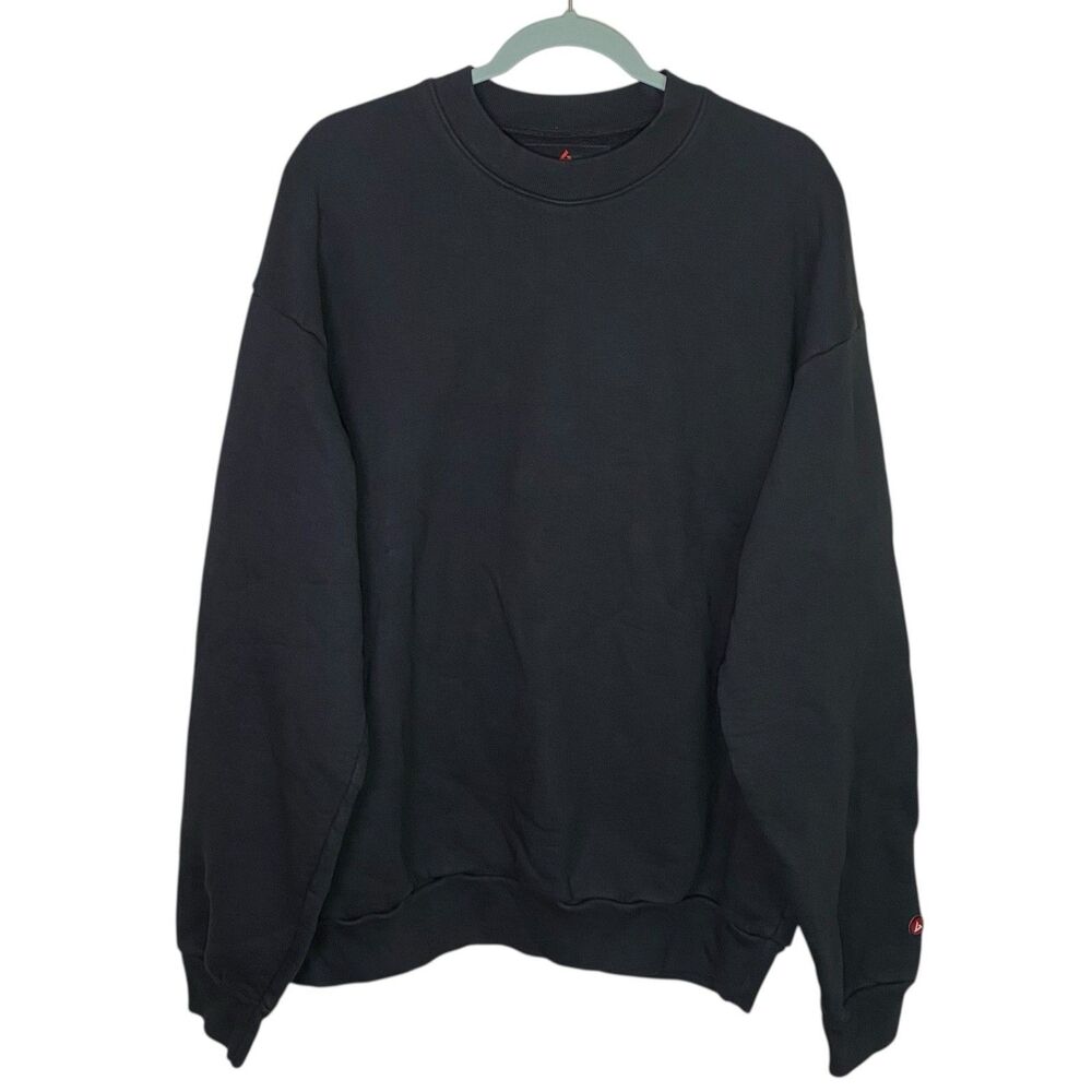 American Giant Unisex Vintage Crew S Washed Black Pullover Sweatshirt USA NEW